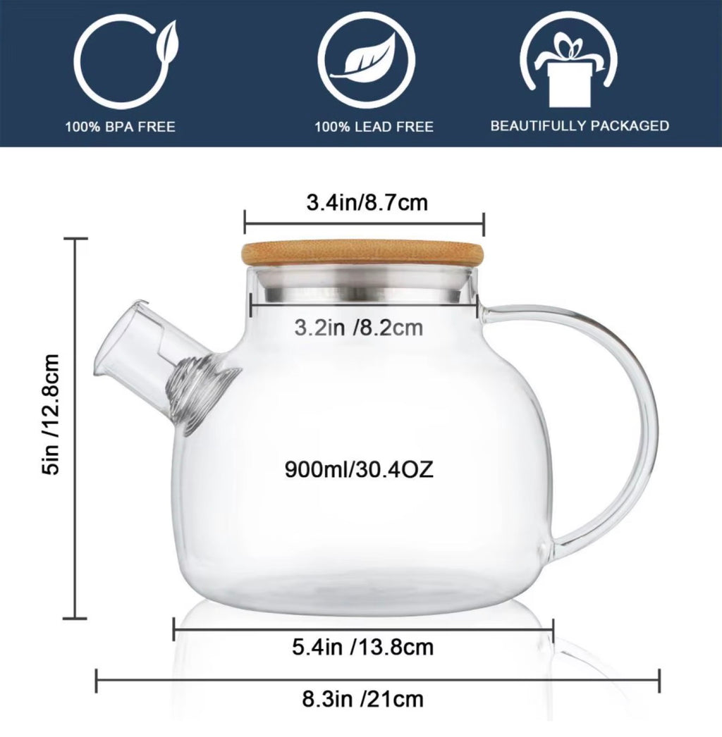 The Bloom Ritual Glass Teapot Set (900ml)