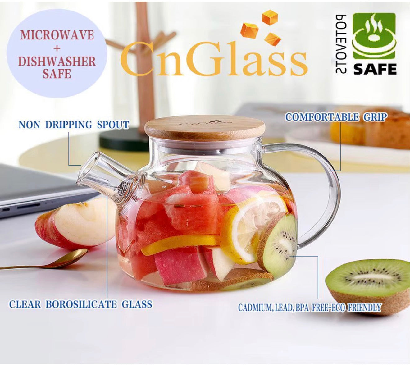 The Bloom Ritual Glass Teapot Set (900ml)