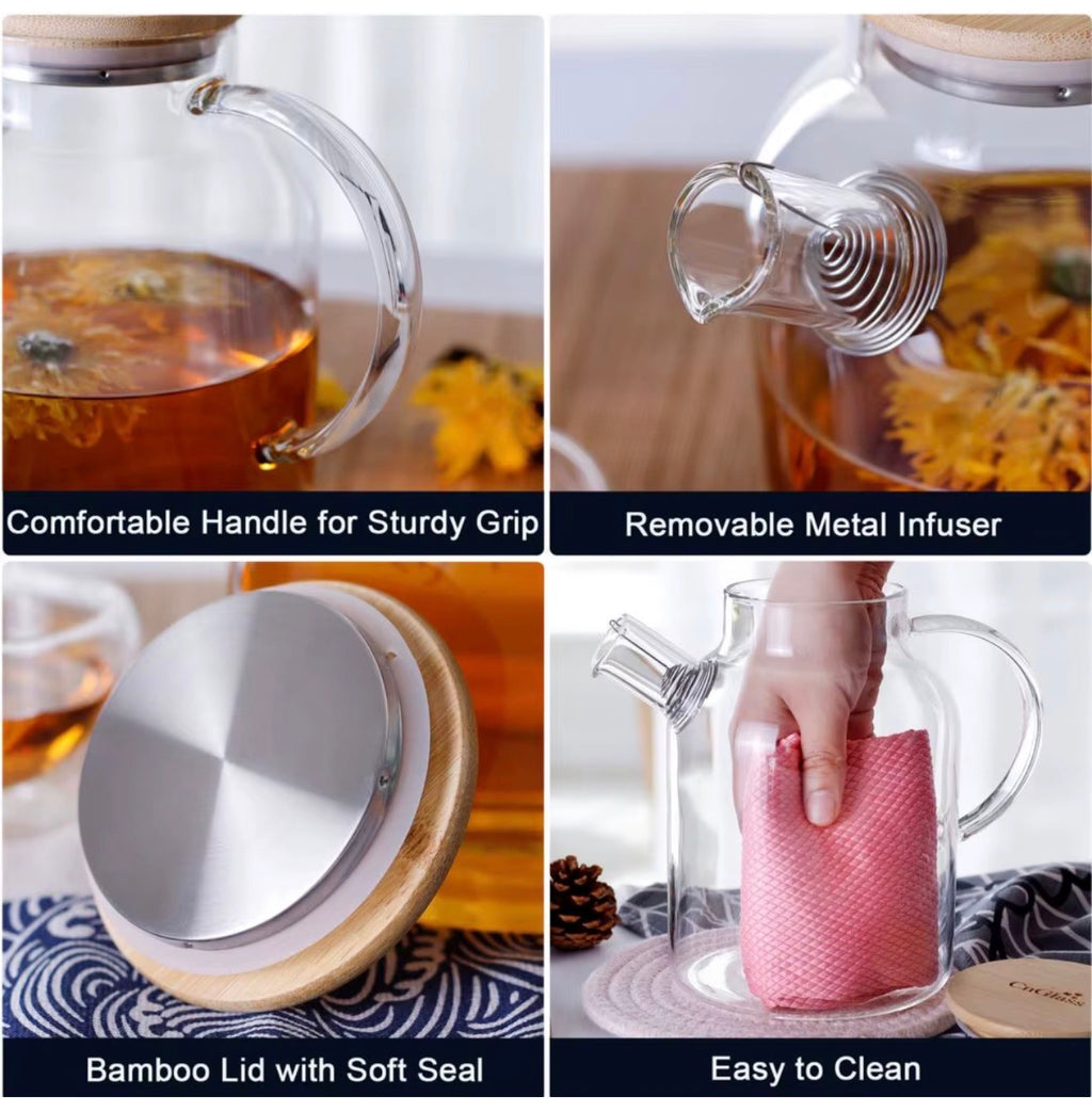 The Bloom Ritual Glass Teapot Set (900ml)